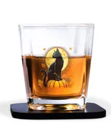 Decanter Set Full - 4 Glasses + 4 Coasters