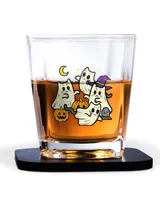 Decanter Set Full - 4 Glasses + 4 Coasters