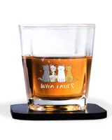 Decanter Set Full - 4 Glasses + 4 Coasters