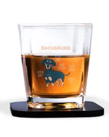 Decanter Set Full - 4 Glasses + 4 Coasters