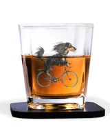Decanter Set Full - 4 Glasses + 4 Coasters