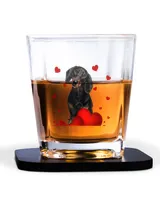 Decanter Set Full - 4 Glasses + 4 Coasters