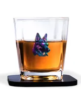 Decanter Set Full - 4 Glasses + 4 Coasters