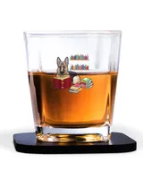 Decanter Set Full - 4 Glasses + 4 Coasters