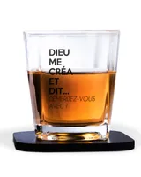 Decanter Set Full - 4 Glasses + 4 Coasters