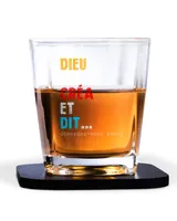Decanter Set Full - 4 Glasses + 4 Coasters