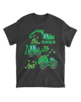 Kids Boys St Patricks Day Construction Crane Digger Truck Irish