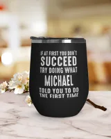 USL-39-Michael Wine Tumbler (12 oz) black 12oz