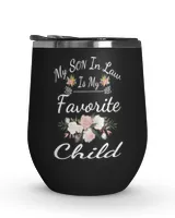 My Son-in-Law is My Favorite Child Ceramic Mug, Funny Mother In Law Coffee Mug, Gift For Mother-in-Law or Father in-Law Birthday Wine Tumbler (12 oz) black 12oz