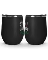Merry Christmas Svg Wine Tumbler (12 oz) Wine Tumbler (12 oz) black 12oz