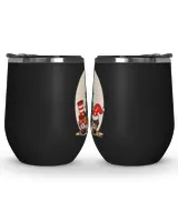 Ready for Merry Christmas Wine Tumbler (12 oz) Wine Tumbler (12 oz) black 12oz