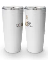 Droll Dogs Team I Funny Puppy Dog Lover Cartoon Fun TShirt Viking Tumbler (20oz) white 20oz