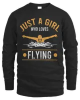 Just a girl who loves flying Men's Long Sleeved T-Shirt black s