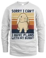 Sorry, I have plans with my bunny Men's Long Sleeved T-Shirt white s
