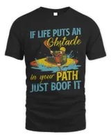 If life puts an obstacle in your path just boof it Unisex Standard T-Shirt black s
