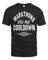 Marathons are my cooldown triathlon Unisex Standard T-Shirt black s