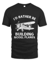 Id Rather Be Building Model Planes Unisex Standard T-Shirt black s