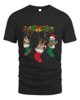 Hanging Cats Christmas Unisex Standard T-Shirt black s