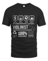 Violin Funny Multi Tasking graphic theme Unisex Standard T-Shirt black s