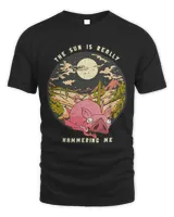 Desert Pig The Sun Is Hammering Heat Boiled Funny Cute Pig