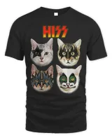 Cat Hiss Unisex Standard T-Shirt black s
