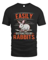Easily distracted by Rabbits 31 Unisex Standard T-Shirt black s