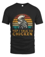 Vintage I Talk To Chickens Funny Chicken Dad Farmer