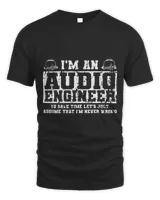 Audio Engineer Apparel Top Funny Engineers Design Unisex Standard T-Shirt black s