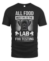 All Food Must Go To The Lab For Testing 8 Unisex Standard T-Shirt black s