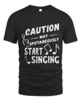 Caution May Spontaneously Opera Singer Opera Vocalist Unisex Standard T-Shirt black s