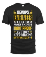 DevOps Engineer Cloud Computing Software Engineer Joke Unisex Standard T-Shirt black s