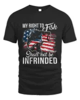 my rights to fish shall not be infrinded Unisex Standard T-Shirt black s