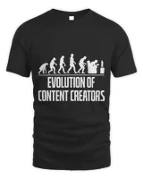 Evolution of Video Content Creator Unisex Standard T-Shirt black s