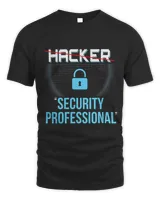 Hacker Security Professional IT Programmer Unisex Standard T-Shirt black s