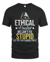 Ethical Hacker White Hat Hacker Cybersecurity Programmer Unisex Standard T-Shirt black s