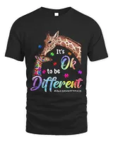 Autism Awareness Acceptance Women Kid Its Ok To Be Different Unisex Standard T-Shirt black s