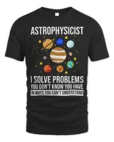 Astrophysicist Astrophysic Astronomy Telescope 1 Unisex Standard T-Shirt black s