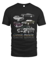 Classic American Muscle Cars Vintage Gift T-shirt
