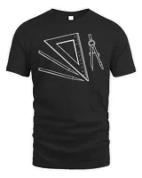 Architect Drawing Tools Construction Blueprint Architecture T-Shirt Men's Standard T-Shirt black s