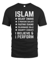 5 Five Bases or Pillars of Islam Islamic T-shirt For Muslims Unisex Standard T-Shirt black s