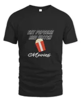 eat popcorn and-01 Men's Standard T-Shirt black s
