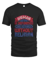 Human nature is deformed and depraved without religion-01 Men's Standard T-Shirt black s