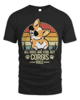 Corgi Dog All Dog Are Cool But Corgi Rule Vintage Retro 290 Welsh Corgi
