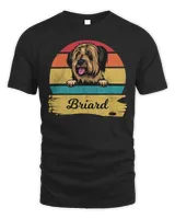 Dog Shirt. Retro Style Briard T-Shirt