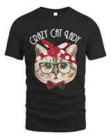 Crazy Cat Lady Unisex Standard T-Shirt black s
