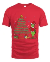 Grinch Christmas Shirt Top Dark Color Unisex Standard T-Shirt red s