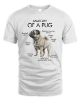 Anatomy Of A Pug Men's Standard T-Shirt white s