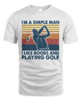 Boobs and Golf Unisex Standard T-Shirt white s