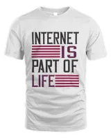 internet is part of life-01 Men's Standard T-Shirt white s