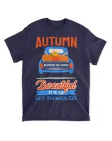 Autumn Shows Us How Beautiful It Is to Let Things Go Unisex Standard T-Shirt navy s